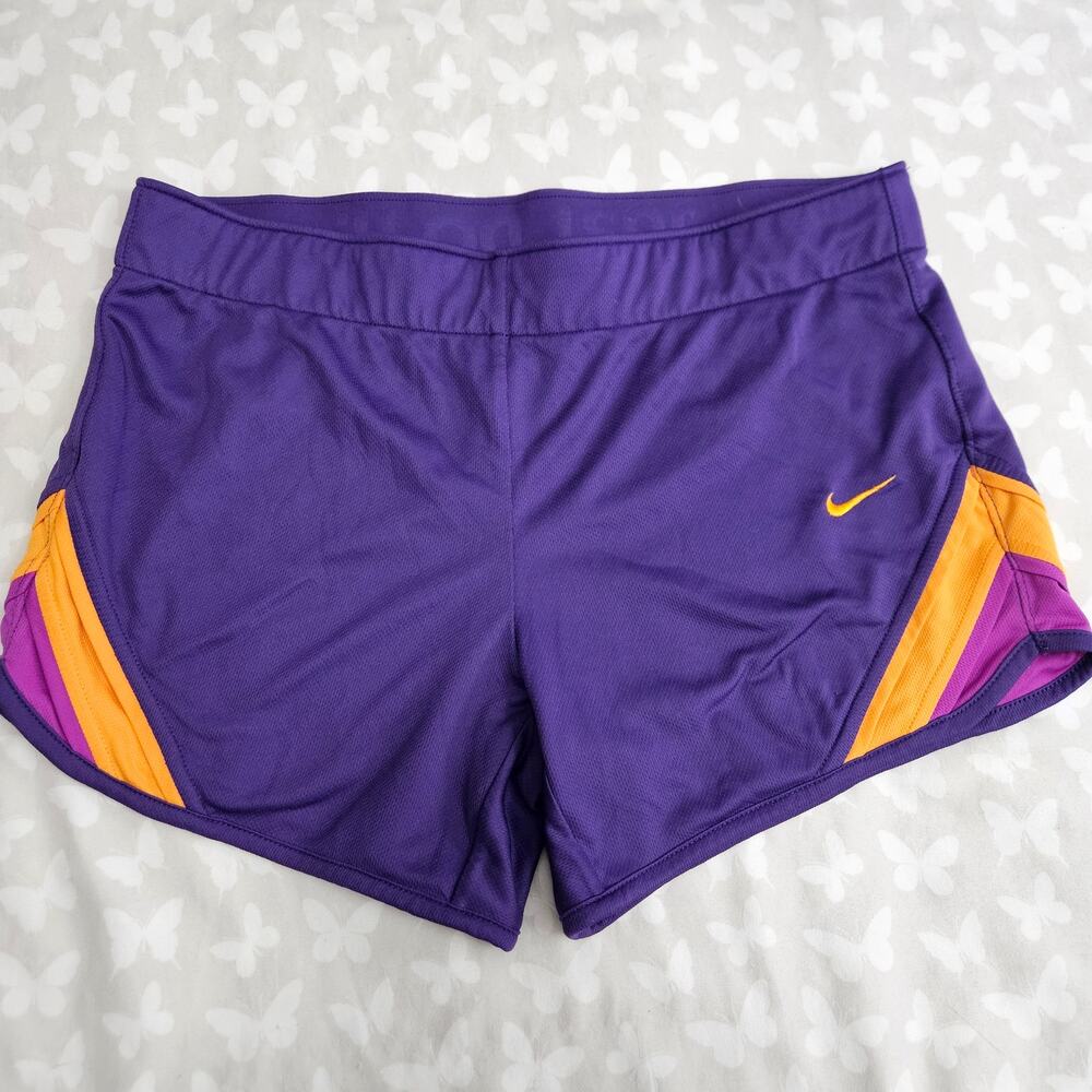 Nike Dri-Fit Womens M Running Shorts Purple Activewear Athletic Gorpcore Gym Y2K